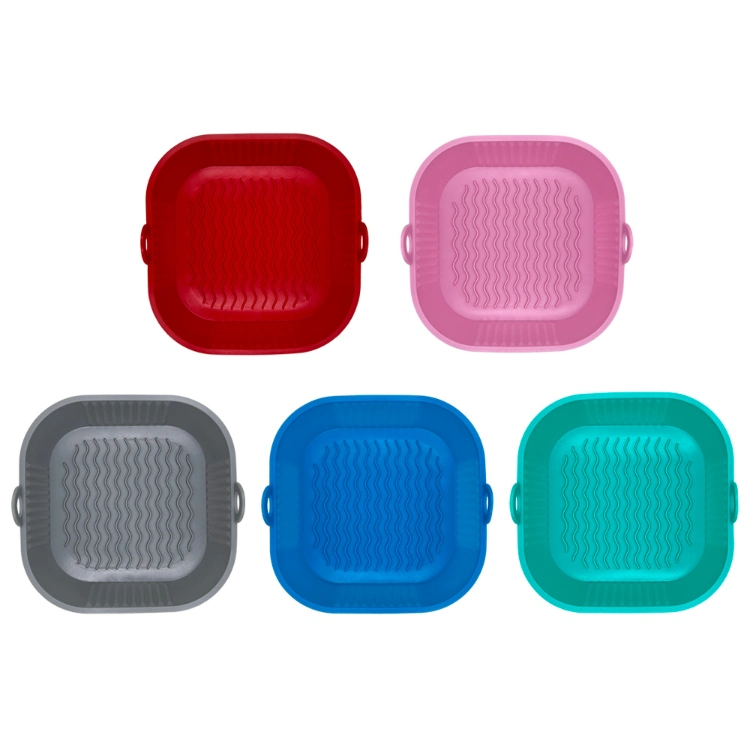 Reusable Air Fryer Silicone Liners Round Food Safe Non Stick Air Fryer Basket Kitchen Appliance