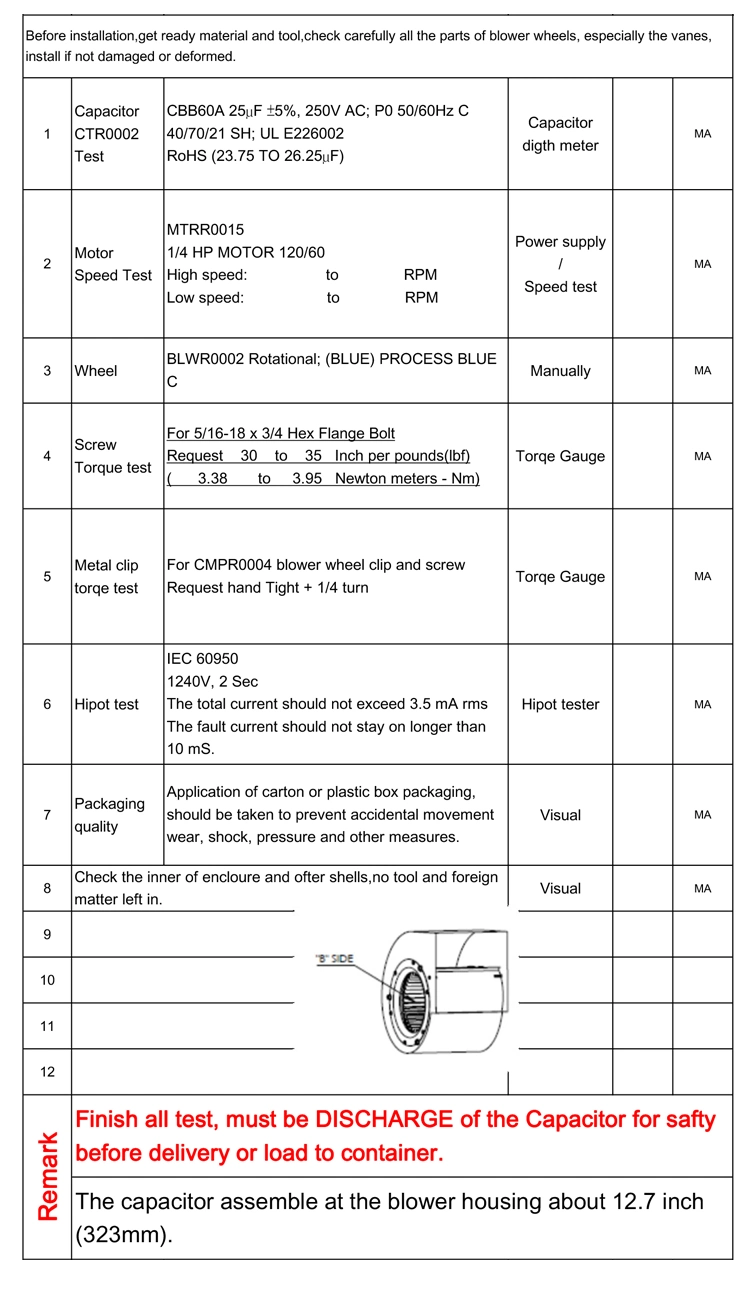 Ventilation Portable Industrial Axial Flow Fan Detachable Axial Blower Fan 12inch AC Dual Ball Bearing